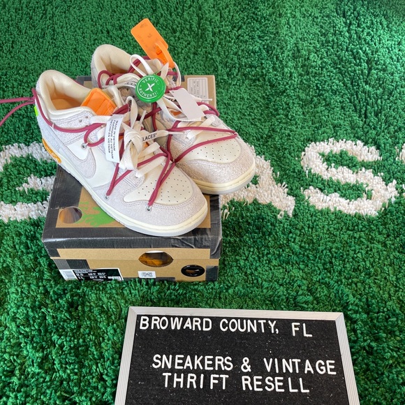 Nike Dunk Low Off-White Lot 35 - Picture 1 of 10